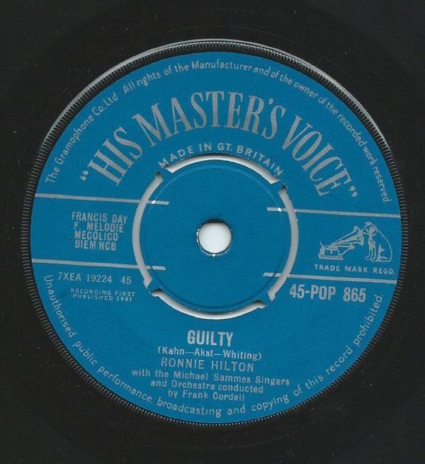 Ronnie Hilton : Little Do You Know (7")