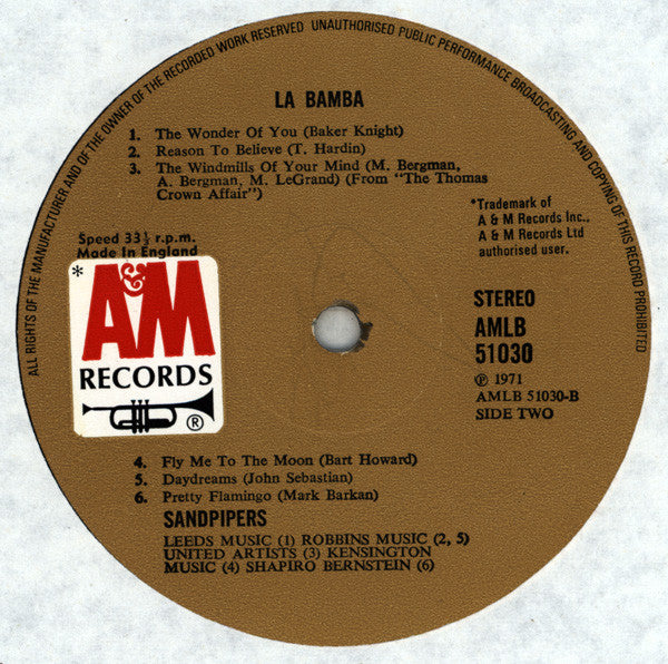 Sandpipers* : La Bamba (LP, Album, Comp)