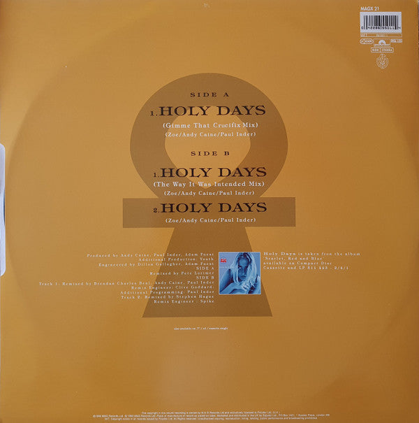 Zoë : Holy Days (12", Single)