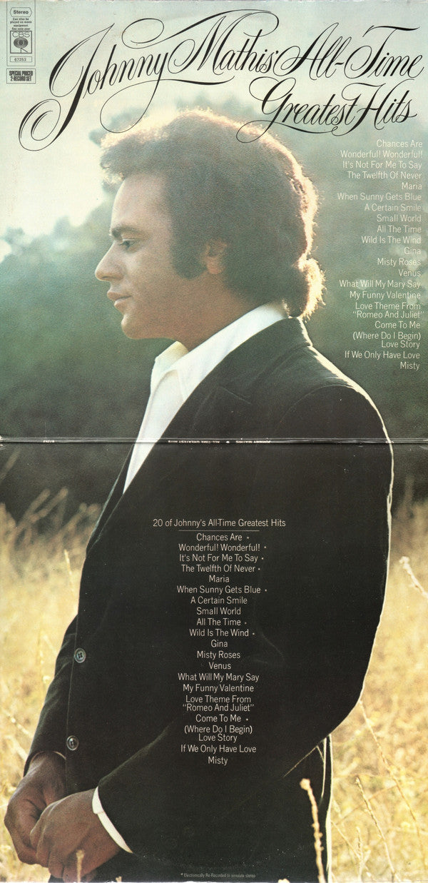 Johnny Mathis : Johnny Mathis' All-Time Greatest Hits (2xLP, Comp)