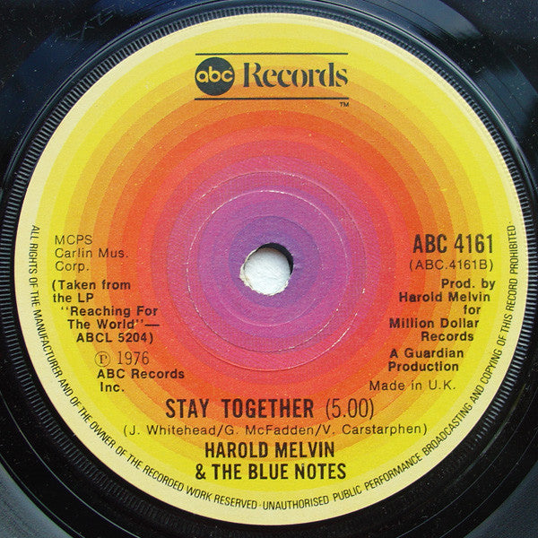 Harold Melvin And The Blue Notes : Reaching For The World (7", Single)