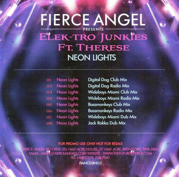 Elek-tro Junkies Ft. Therese : Neon Lights (CD, Single, Promo)