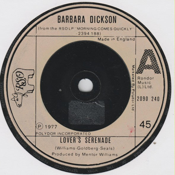 Barbara Dickson : Lover's Serenade (7")