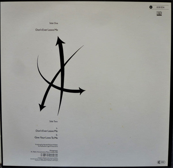 Jermaine Stewart : Don't Ever Leave Me (12", Maxi)
