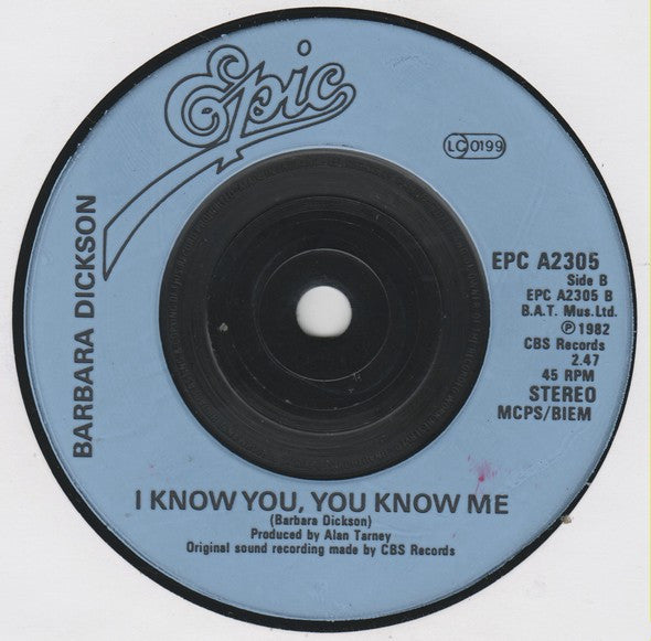 Barbara Dickson : I Believe In You (7", Single)