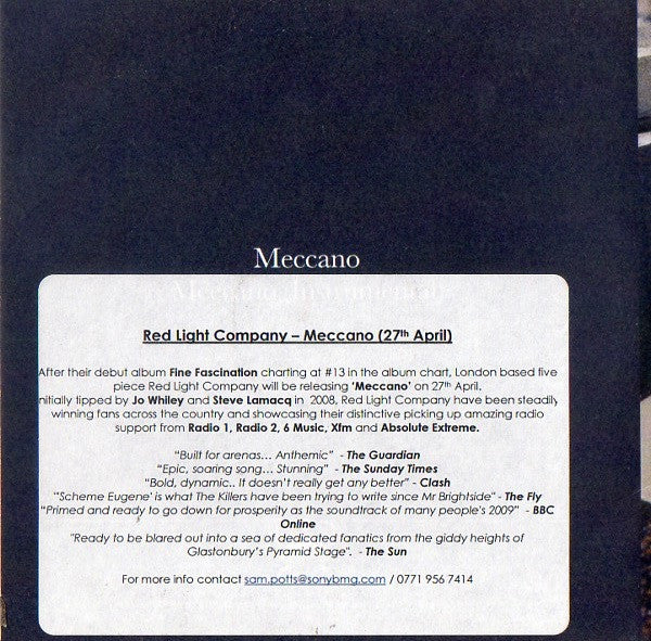 Red Light Company : Meccano (CDr, Single, Promo)