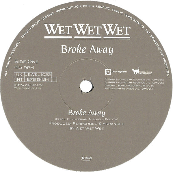 Wet Wet Wet : Broke Away (12", Single)