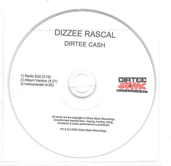 Dizzee Rascal : Dirtee Cash (CDr, Single, Promo)