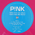 P!nk : Taken From The Album "Can't Take Me Home" (12", Promo, Smplr, Pin)