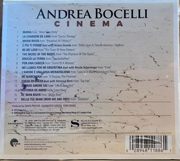 Andrea Bocelli : Cinema (CD, Album, Comp, Dlx)