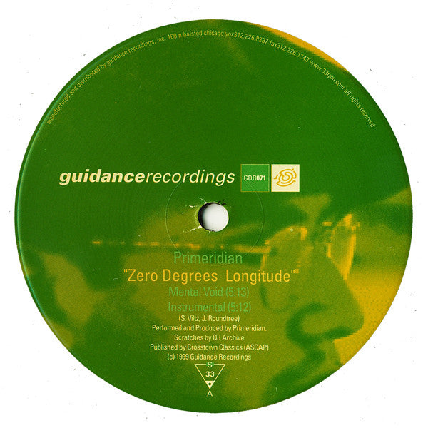 Primeridian : Zero Degrees Longitude (12")