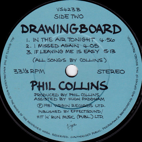 Phil Collins : If Leaving Me Is Easy (7", Single)