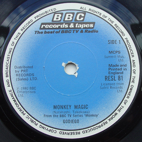 Godiego : Monkey Magic (Theme From The BBC TV Series "Monkey") (7", Maxi)