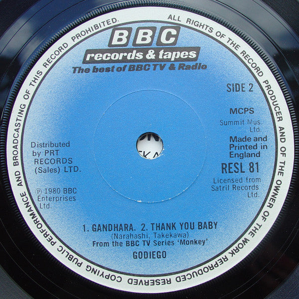 Godiego : Monkey Magic (Theme From The BBC TV Series "Monkey") (7", Maxi)