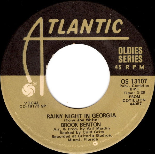 Brook Benton : Rainy Night In Georgia / Nothing Can Take The Place Of You (7")