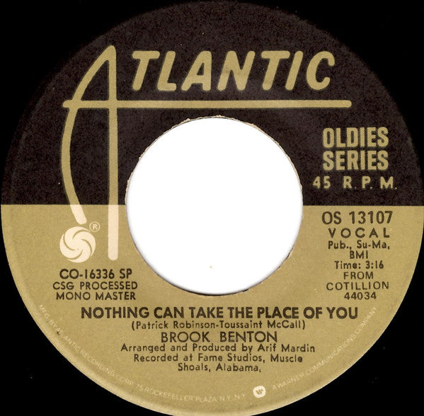 Brook Benton : Rainy Night In Georgia / Nothing Can Take The Place Of You (7")