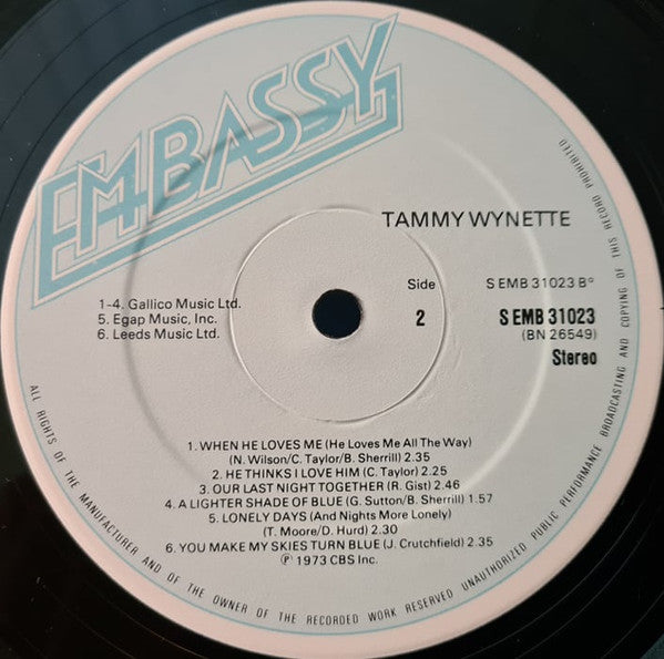 Tammy Wynette : Superb Country Sounds (LP, Album, RE)