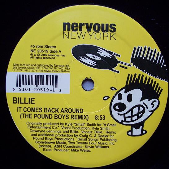 Billie : It Comes Back Around (The Pound Boys Remixes) (12")