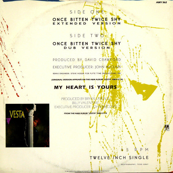 Vesta Williams : Once Bitten Twice Shy (12", Single)