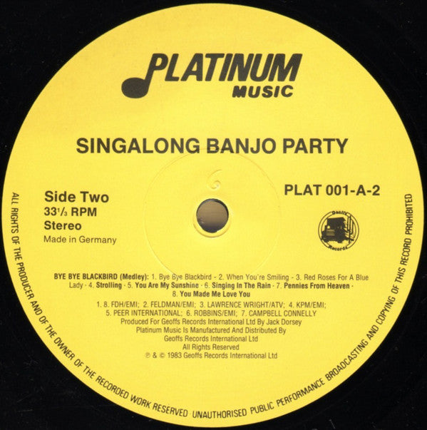 Unknown Artist : Singalong Banjo Party (2xLP, Gat)