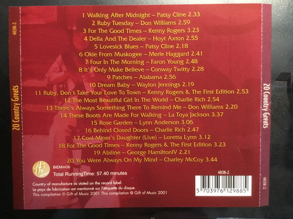 Various : 20 Country Greats (CD, Comp, Sli)