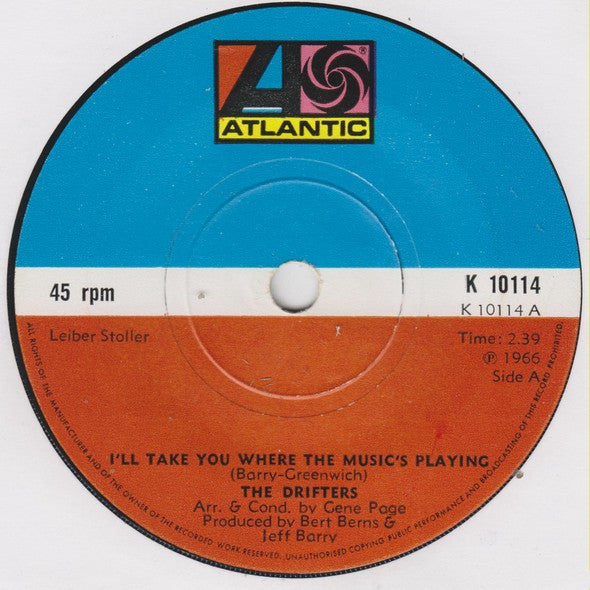 The Drifters : I'll Take You Where The Music's Playing (7", Single)