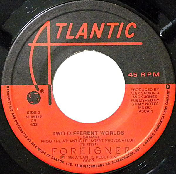 Foreigner : That Was Yesterday (7")