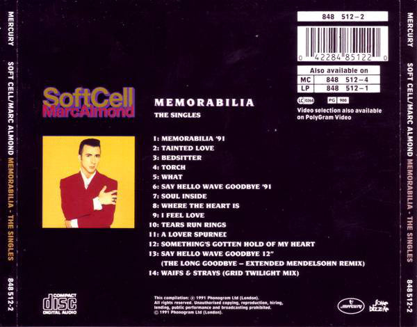 Soft Cell / Marc Almond : Memorabilia - The Singles (CD, Comp)
