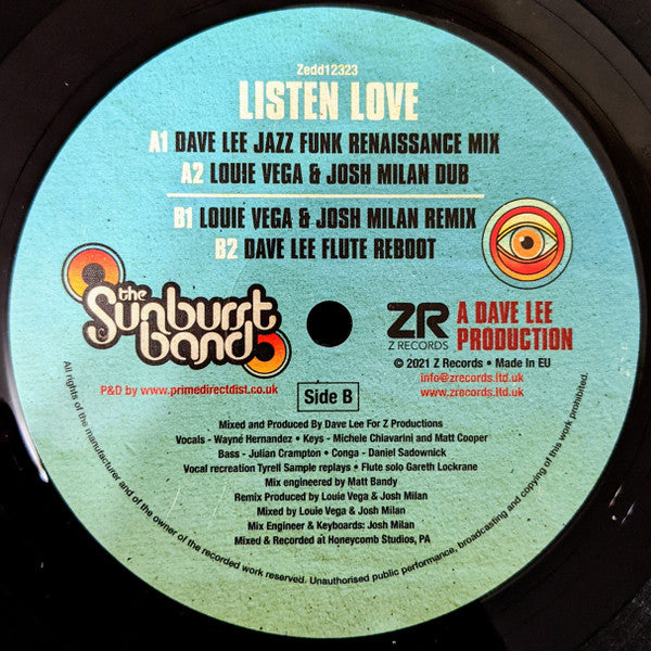 The Sunburst Band Feat. Wayne Hernandez : Listen Love EP (12", EP)