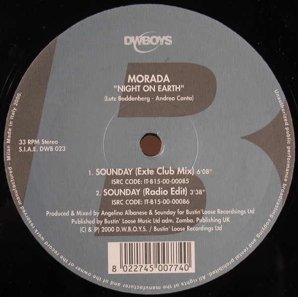 Morada : Night On Earth (12")