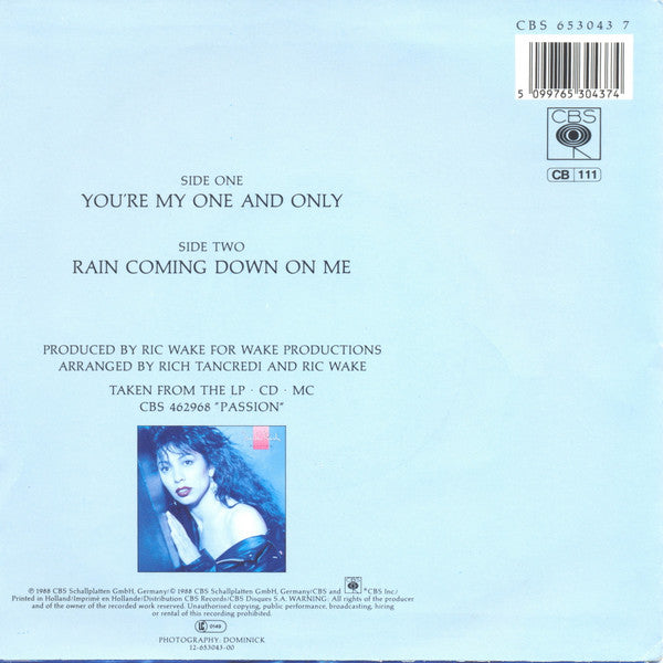 Jennifer Rush : You're My One And Only (7", Single)