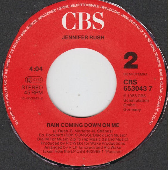 Jennifer Rush : You're My One And Only (7", Single)
