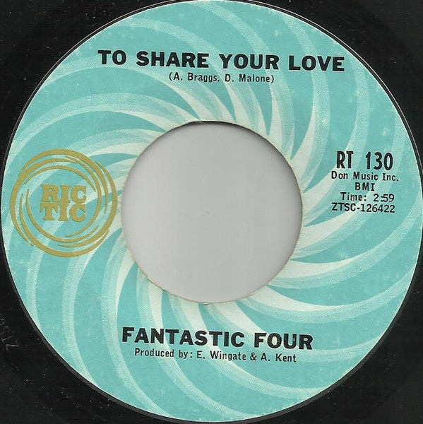 Fantastic Four : As Long As I Live (I Live For You) / To Share Your Love (7", Single, Mono)