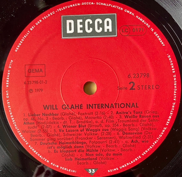 Will Glahé : International (LP)