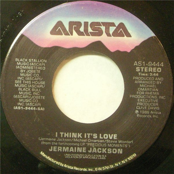 Jermaine Jackson : I Think It's Love (7", Single)