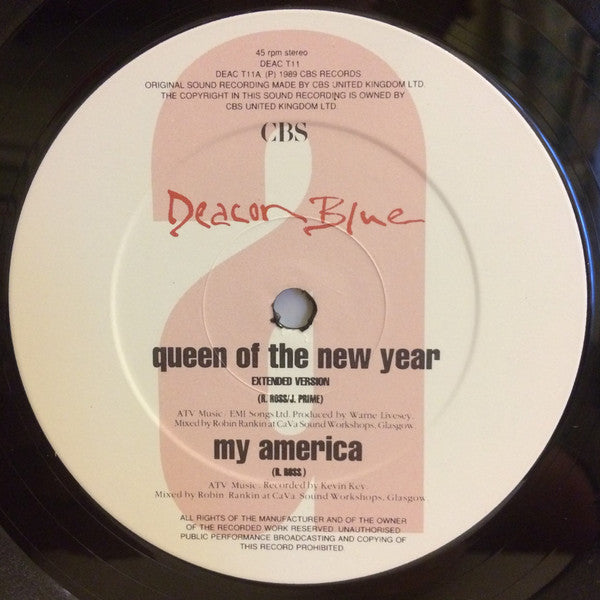 Deacon Blue : Queen Of The New Year (12", Single)