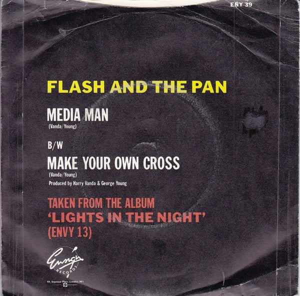 Flash & The Pan : Media Man (7", Single)
