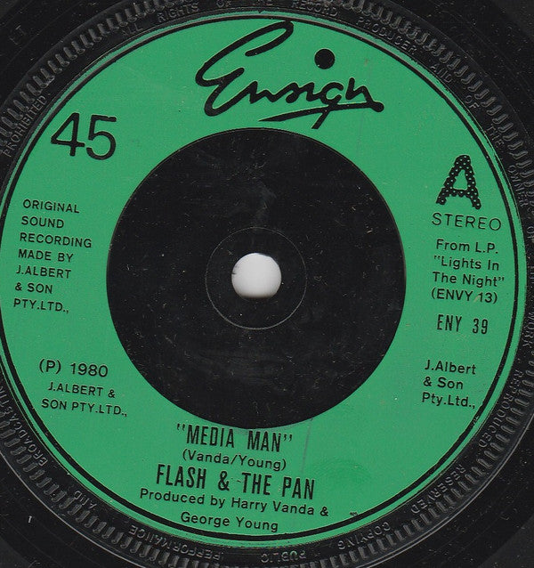 Flash & The Pan : Media Man (7", Single)