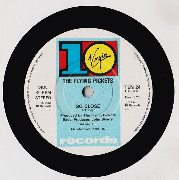 The Flying Pickets : So Close (7")
