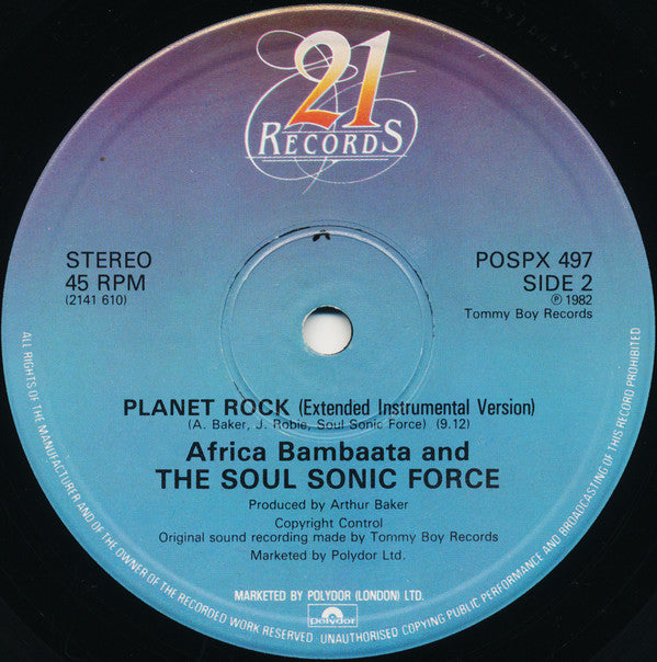 Africa Bambaata And The Soul Sonic Force* : Planet Rock (12", Single)