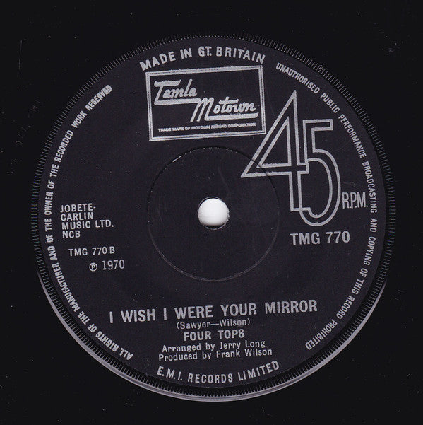 Four Tops : Just Seven Numbers (Can Straighten Out My Life) (7", Single, Sol)