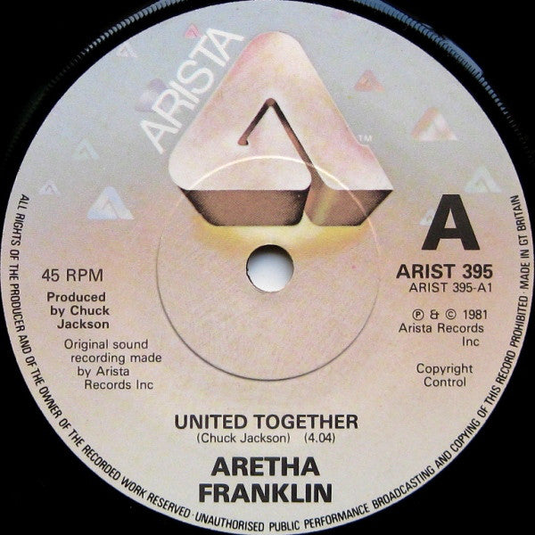 Aretha Franklin : United Together / I Can't Turn You Loose (7")