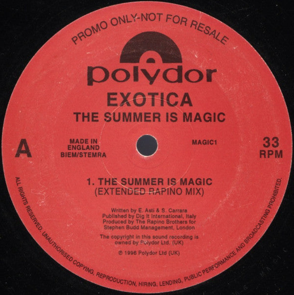 Exotica (3) : The Summer Is Magic (12", Promo)