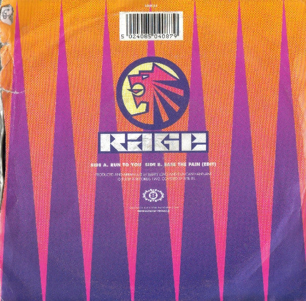 Rage : Run To You (7", Single)