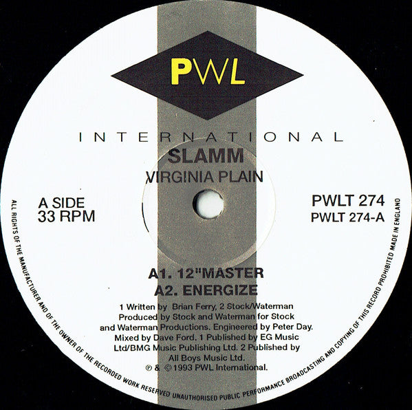 Slamm : Virginia Plain (12", Single)