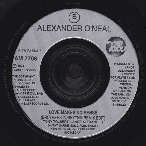Alexander O'Neal : Love Makes No Sense (7")
