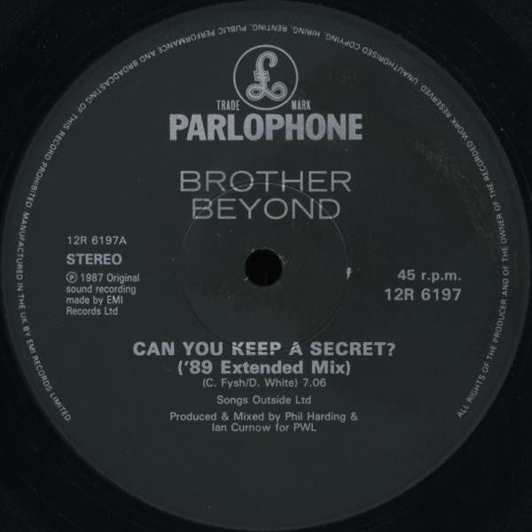 Brother Beyond : Can You Keep A Secret? (12", Single)