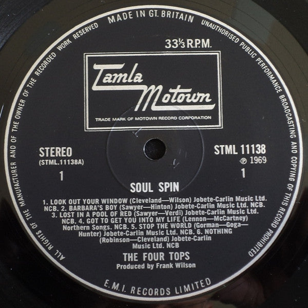 Four Tops : Soul Spin (LP, Album)