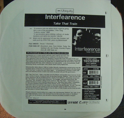 Interfearence : Take That Train (2xLP, TP)