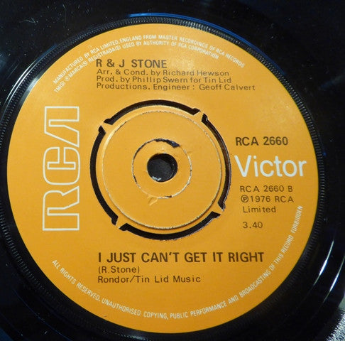 R & J Stone : One Chance (7")